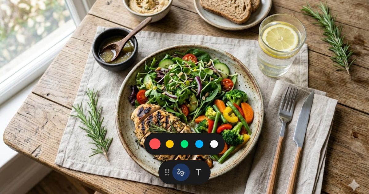 Aparat za mjerenje šećera u krvi pored zdravog obroka